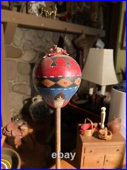 Native American Indian Rattle 1940's Or Earlier Custom Stand