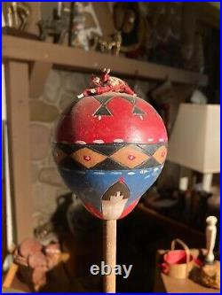 Native American Indian Rattle 1940's Or Earlier Custom Stand