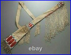 Native American Indian Sioux Beaded Rifle Scabbard Bead Buckskin Gun Cover LR101