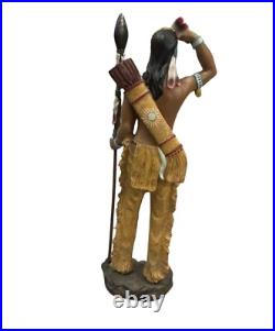 Native American Indian Spirit Chief Statue 31 Inch with Pipe
