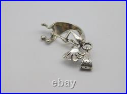 Native American Indian Sterling Silver Kokopelli Kachina Dancer Pendant