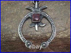 Native American Indian Sterling Silver Purple Spiny Oyster Cast Naja Pendant