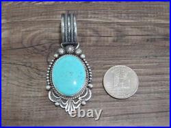 Native American Indian Sterling Silver & Turquoise Pendant Calladitto