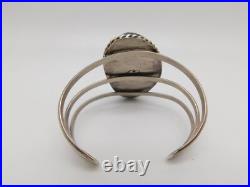 Native American Indian Sterling Silver Turquoise Stone Cuff Bracelet