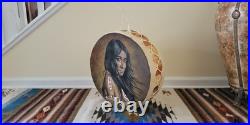 Native American! Indian Tarahumara Hand Painted Drum by Artist Salvador Vicencio