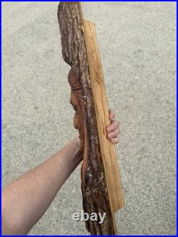 Native American Indian Tribe Wood Carving 19.75