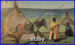 Native American Indian Village, Canoes, Old Horses, Teepee, Artifacts, Art LOT