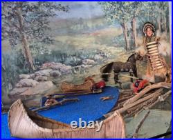 Native American Indian Village, Canoes, Old Horses, Teepee, Artifacts, Art LOT