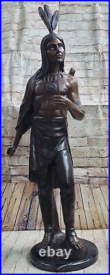 Native American Indian Warrior Sculpture Attributed to Russell Figurine Sale NR