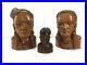 Native American Indian Wood Carving Sculpture 3 Piece #6701