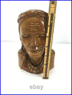 Native American Indian Wood Carving Sculpture 3 Piece #6701