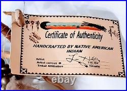 Native American Indian ceremonial medicine Pow Wow stick staff spear withCOA RARE