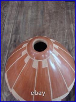 Native American Jemez Clay Hand Coiled Pottery Signed E. D. Y