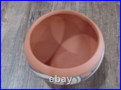 Native American Jemez Clay Hand Coiled Pottery Signed KM