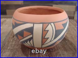 Native American Jemez Clay Hand Coiled Pottery Signed KM