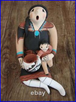 Native American Jemez Handmade Clay Storyteller by Lucero