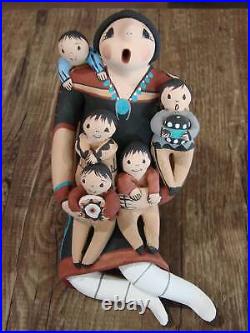 Native American Jemez Handmade Clay Storyteller by Lucero