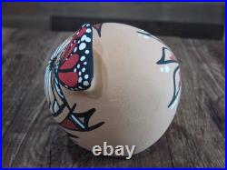 Native American Jemez Indian Handmade Clay Butterfly Seed Pot by Chinana
