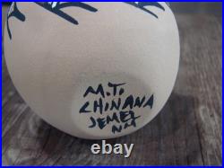 Native American Jemez Indian Handmade Clay Butterfly Seed Pot by Chinana