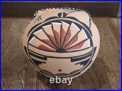 Native American Jemez Indian Handmade Clay Lizard Seed Pot by Chinana