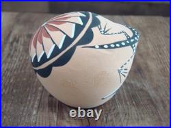 Native American Jemez Indian Handmade Clay Lizard Seed Pot by Chinana