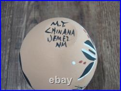 Native American Jemez Indian Handmade Clay Lizard Seed Pot by Chinana