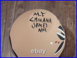 Native American Jemez Indian Handmade Clay Lizard Seed Pot by Chinana