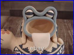 Native American Jemez Pueblo Handmade Clay Frog & Turtle by Fragua