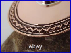 Native American Jewelry Hand Stamped Copper Belt Buckle by Anderson Parkett