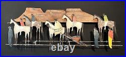 Native American Journey Migration Metal Wall Sculpture (C Jere)