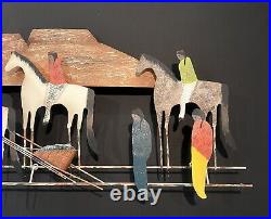 Native American Journey Migration Metal Wall Sculpture (C Jere)