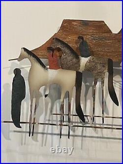 Native American Journey Migration Metal Wall Sculpture (C Jere)