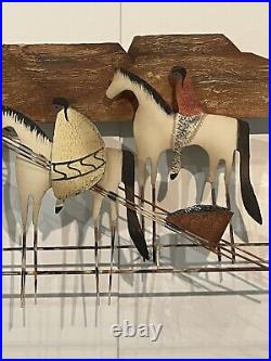 Native American Journey Migration Metal Wall Sculpture (C Jere)