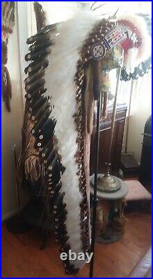 Native American Lakota Style Inspired Double Trailed War Bonnet