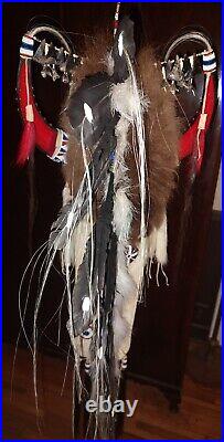 Native American Lakota Style Inspired Split horn buffalo headdress