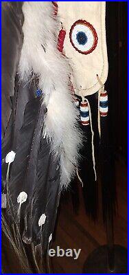 Native American Lakota Style Inspired Split horn buffalo headdress