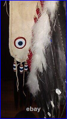 Native American Lakota Style Inspired Split horn buffalo headdress