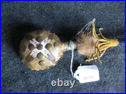 Native American Leather Rattle, American Indian Ceremonial Rattle #co-02311