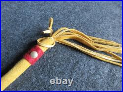 Native American Leather Rattle, American Indian Ceremonial Rattle #co-02311