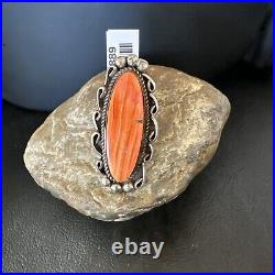 Native American Mens Spiny Oyster Navajo Sterling Silver Ring Size 8.5 16889