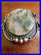 Native American Moss Agate Bolo Tie Pendant Sterling Silver 925 Unsigned Jewelry
