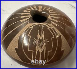 Native American Nambe Pueblo Micaceous Pottery by Pearl Talachy
