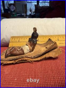 Native American Native Girl Figure On Rug