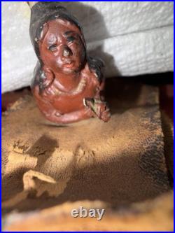 Native American Native Girl Figure On Rug