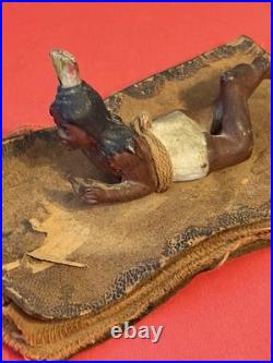 Native American Native Girl Figure On Rug