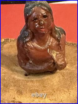 Native American Native Girl Figure On Rug