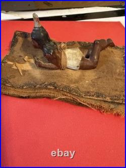 Native American Native Girl Figure On Rug