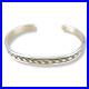 Native American Navajo Bruce Morgan Hand Stamped Sterling Silver Cuff Bracelet