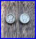 Native American Navajo Handmade Sterling Silver Liberty Dime Coin Post earrings