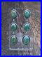 Native American Navajo Handmade Sterling Silver Turquoise Post Dangle Earrings